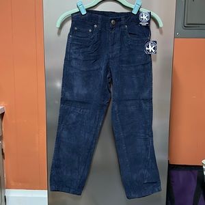 NWT J. Khaki Boys Corduroy Pants Size 8 Navy